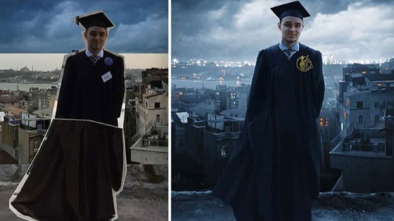 Orijinal fotoğrafınızı film afişini çevirin 
