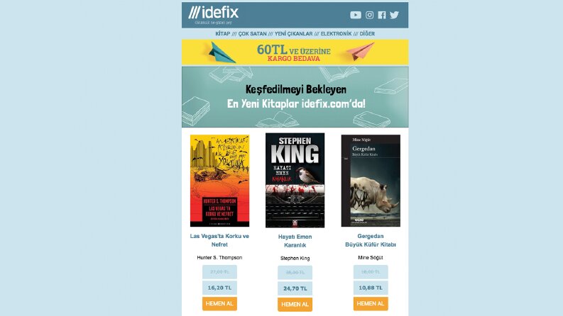 İdefix.com - HTML Mailing Tasarımı