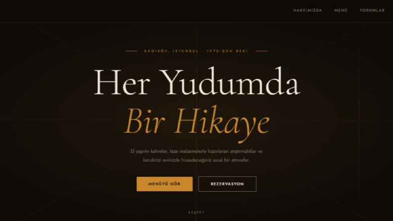 Restoran & Kafe Kurumsal Web Sitesi