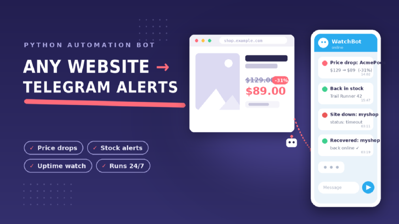 WatchBot – Site İzleme & Telegram Bildirim Botu