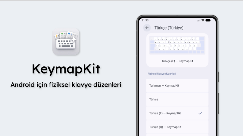 KeymapKit - Android için Fiziksel Klavye Düzenleri