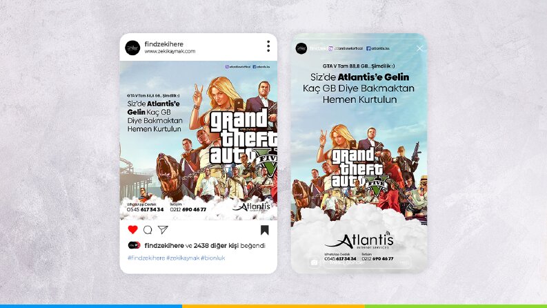 Atlantis Net Sosyal Medya Tasarımı
