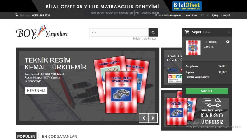 Boy Yayınları E-Ticaret Sitesi