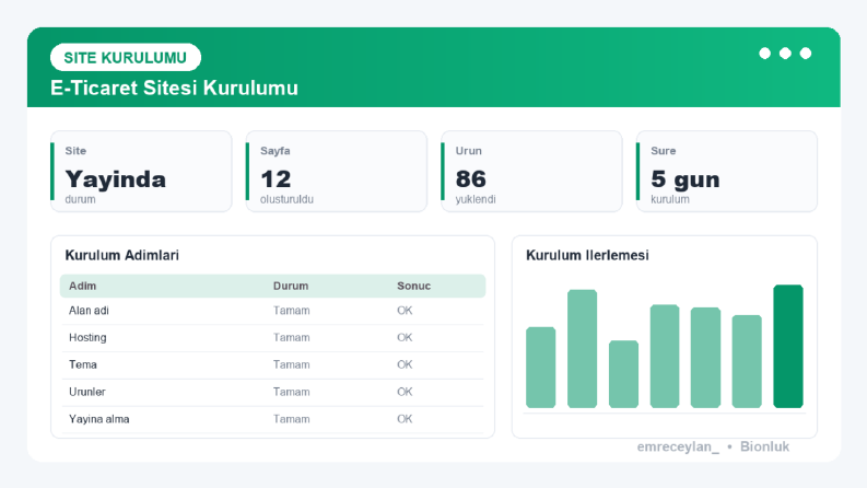 E-Ticaret Sitesi Kurulumu ve Yönetimi