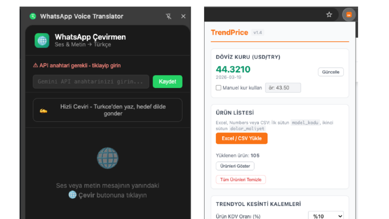 Chrome Eklentisi (Extension) Geliştiririm