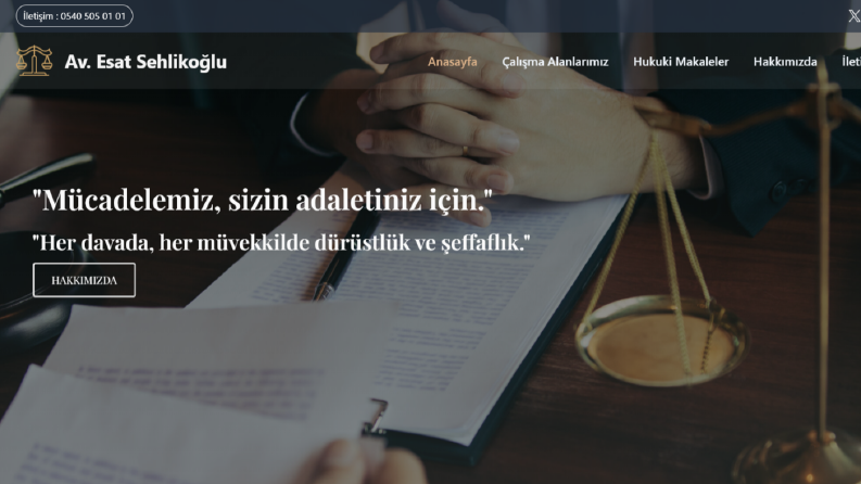 Avukat Web Sitesi Tasarımı