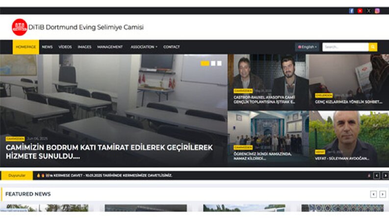 Çok Amaçlı Cami & Dernek Yönetim Web Sitesi