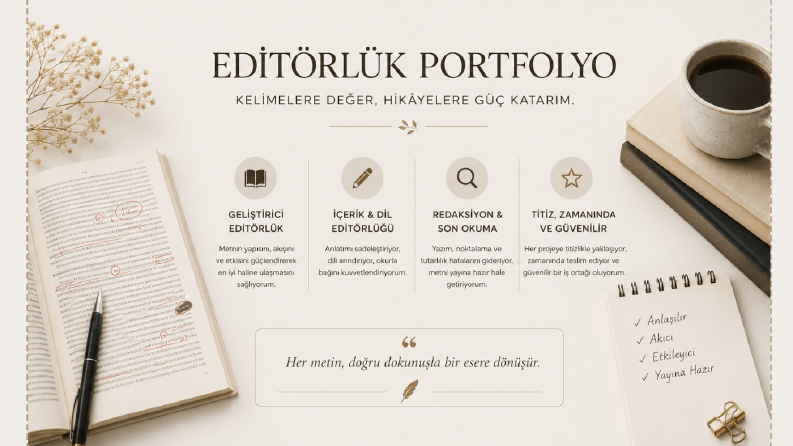 Bir Yazar ve Sertifikalı Editörden Profesyonel Editörlük