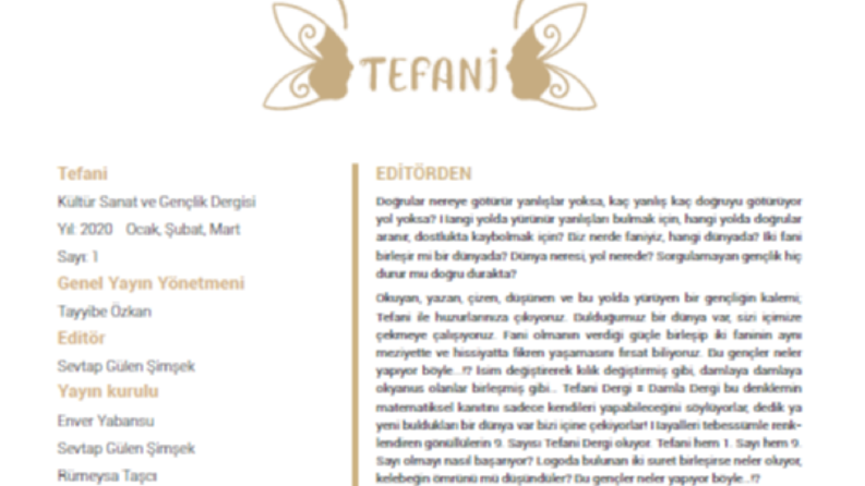 Tefani Dergi Redaksiyonu