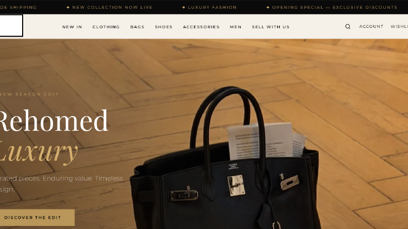 Lüks Moda Pazaryeri ve Premium E-Ticaret Sitesi Geliştirme