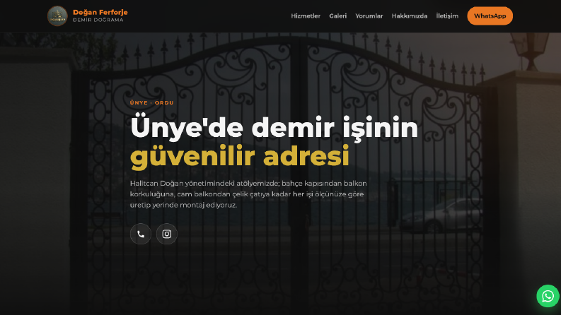 Doğan Ferforje - Kurumsal Statik Web Sitesi