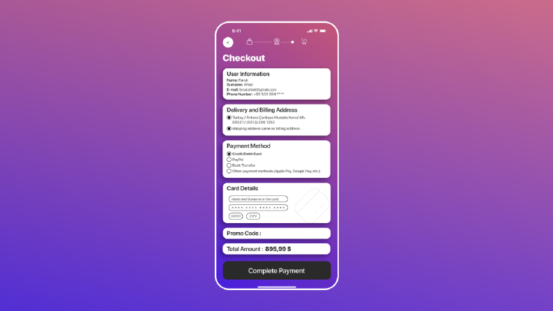 Checkout Page UI design