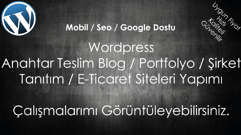 Wordpress Anahtar Teslim Website