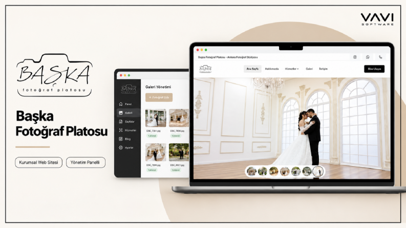 Başka Fotoğraf Platosu - Kurumsal & Yönetim panelli web site