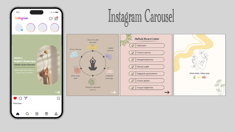 Yaratıcı ve Minimal Carousel Post Tasarımı