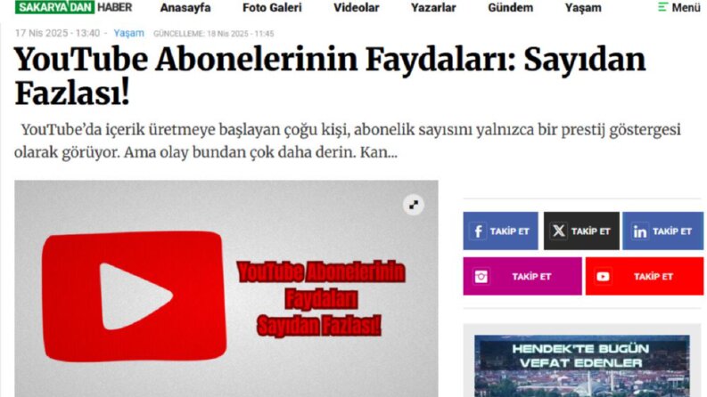 Youtobe abonelik çalışması