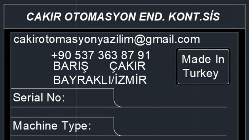 autocad metal etiket ve leksan tasarımı