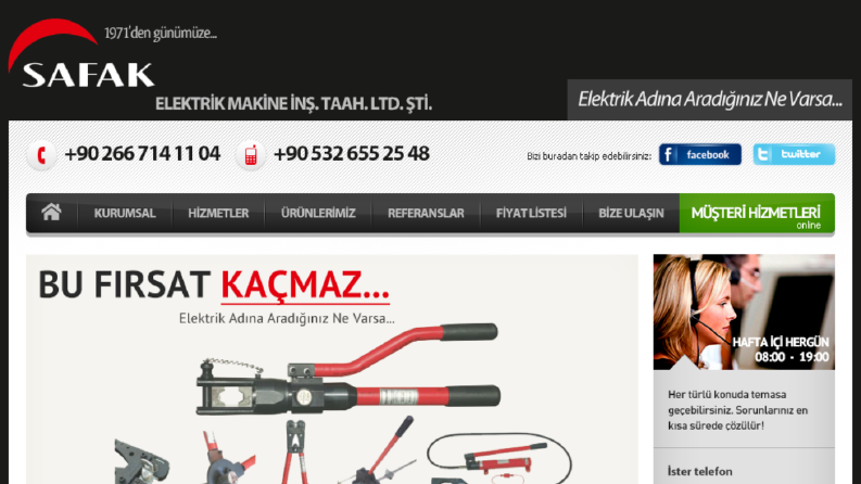 Şafak Elektrik - Kurumsal Site