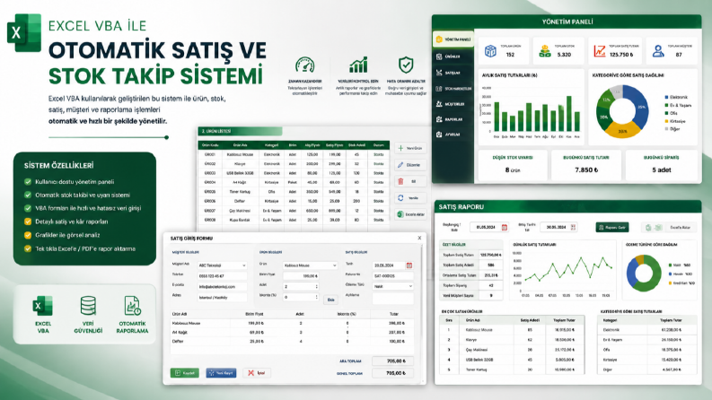 Excel VBA ile Otomatik Satış ve Stok Takip Sistemi