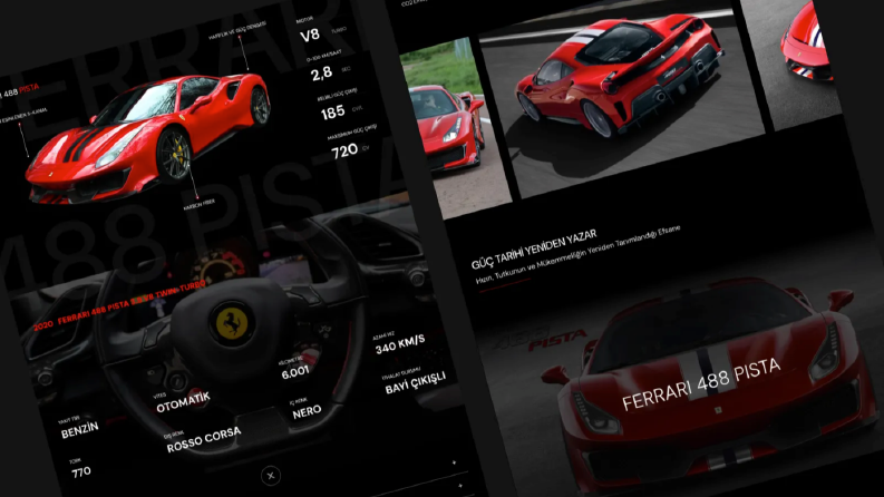 Luxury Car Detail Page Design
