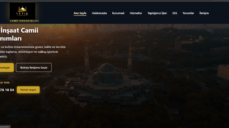 Cami Donanımları-Kurumsal Web Sitesi