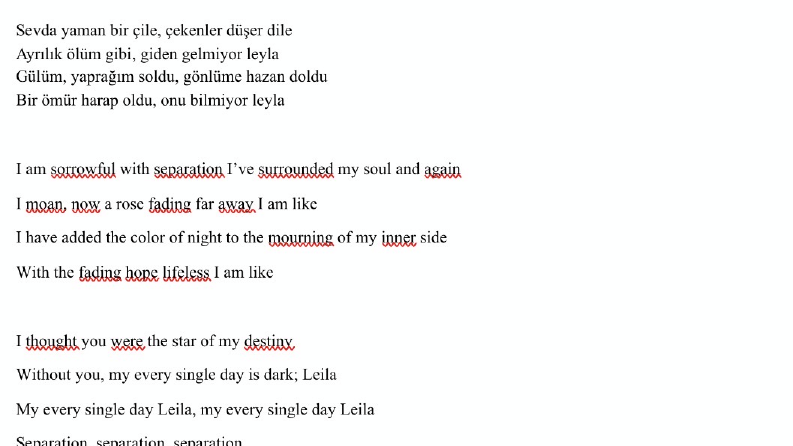 Lyrics Çevirim