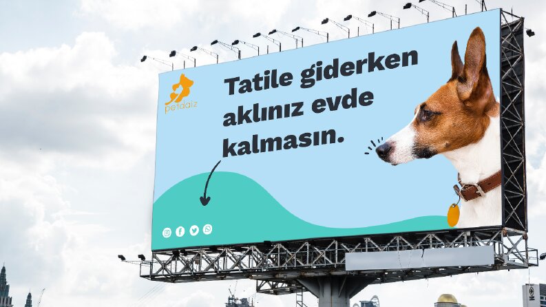 Petdaiz markası için hazırlamış olduğum billboard tasarımı