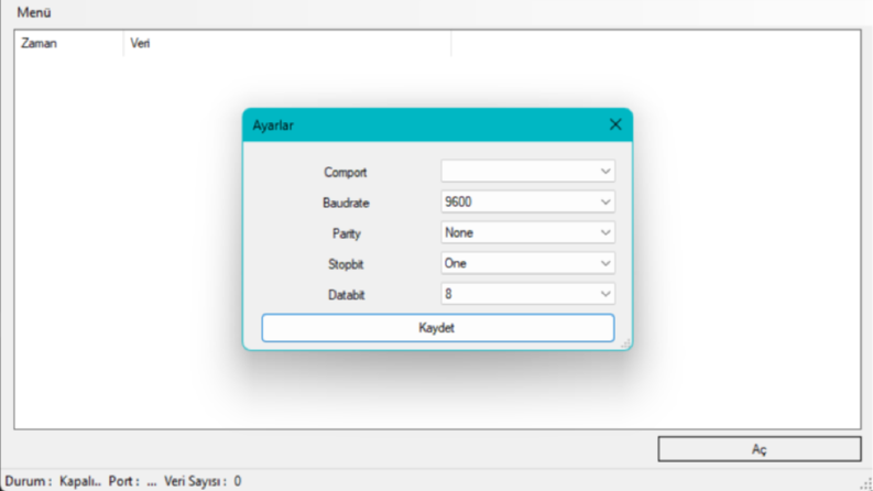 C# Serial Port Veri Okuma Uygulaması