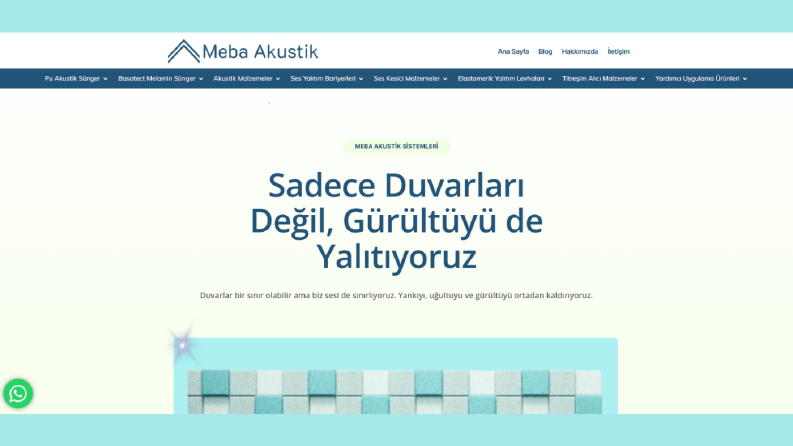 Meba Akustik Web Sitesi Tasarımı
