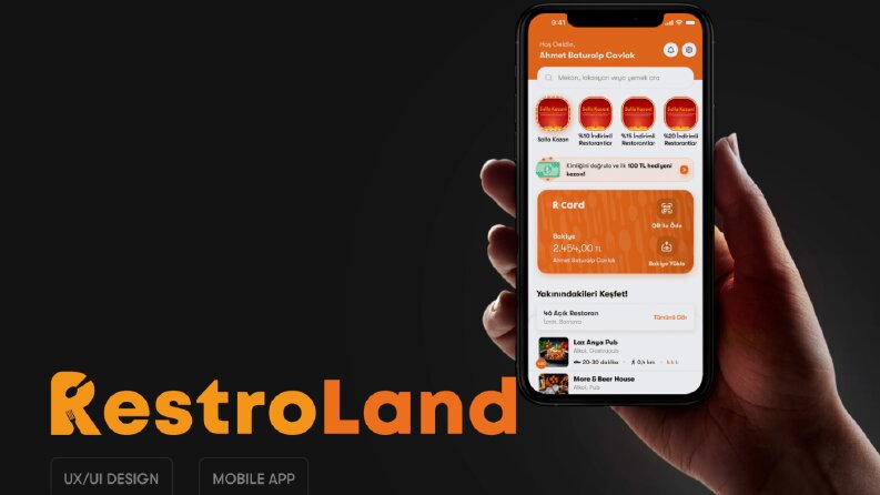 FoodTech Mobil Uygulaması | Restroland | UI&UX Tasarım