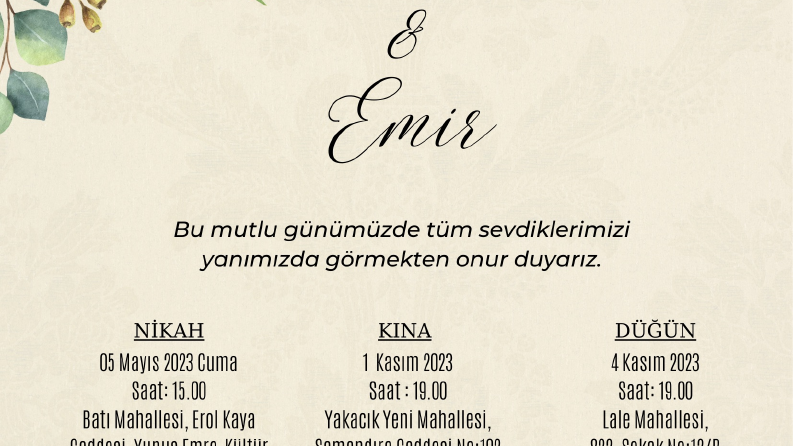 Modern Davetiye Tasarımları