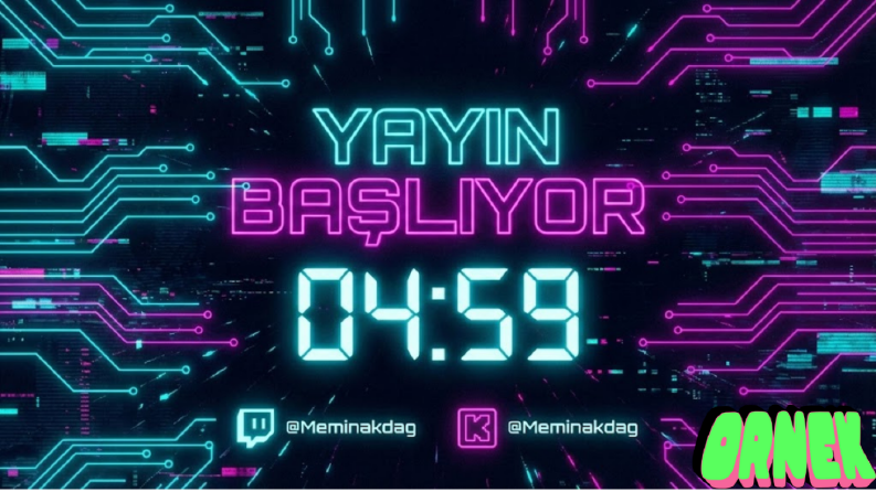 Twitch ve Kick Hareketli Overlay ve Sahne Tasarımı
