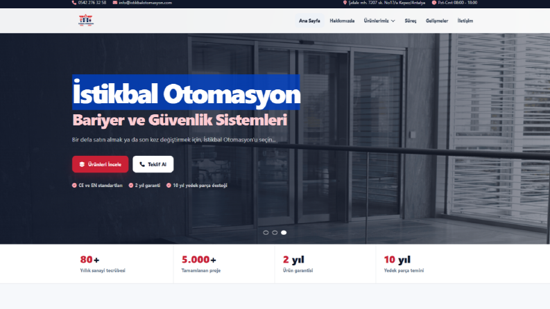 İstikbal Otomasyon Web Sitesi Geliştirme