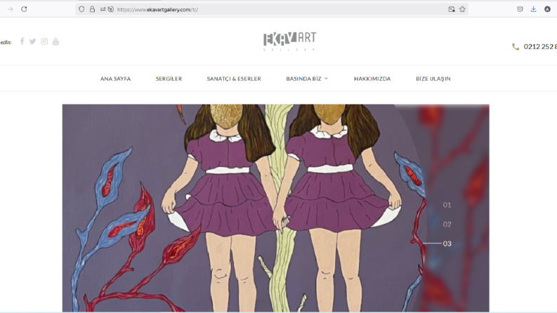 Ekavart Gallery Web Sitesi içerik yönetimi