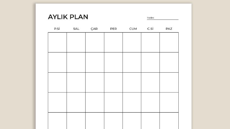 Aylık Planlayıcı