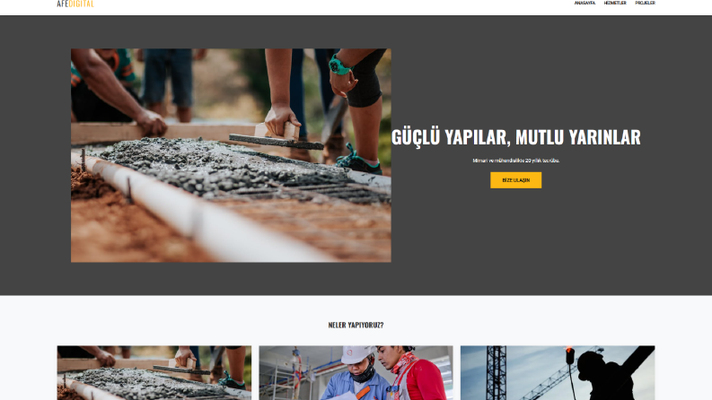 İnşaat & Mühendislik Firması Web Sitesi
