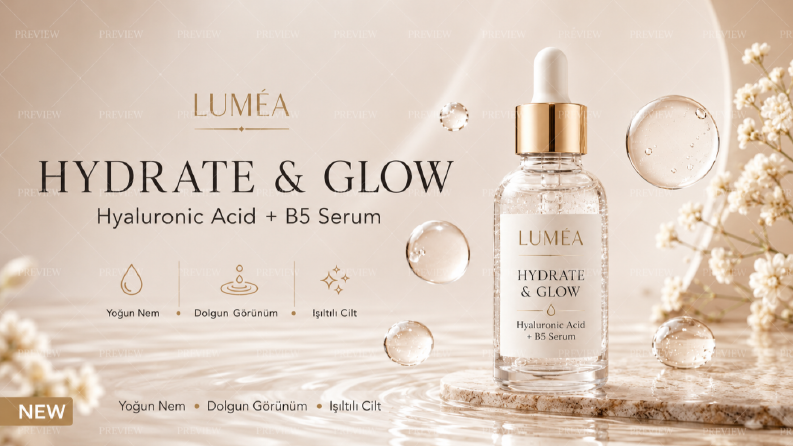 Lumea Konsept Serum Dijital Reklam Görseli