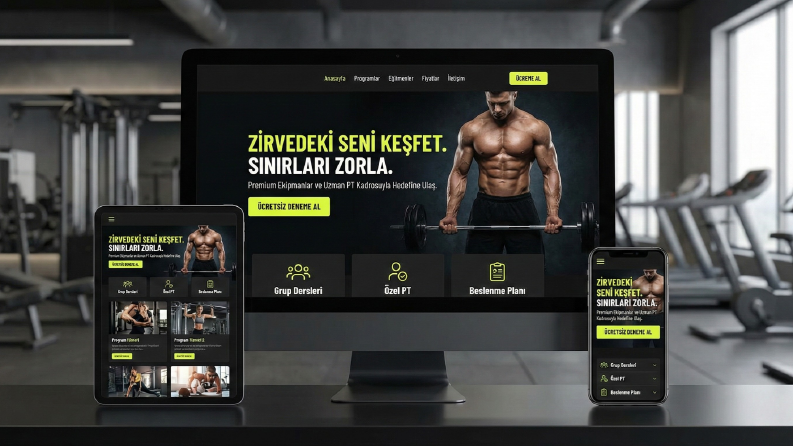 Motive Edici Modern Fitness & Gym Sitesi Tasarımı