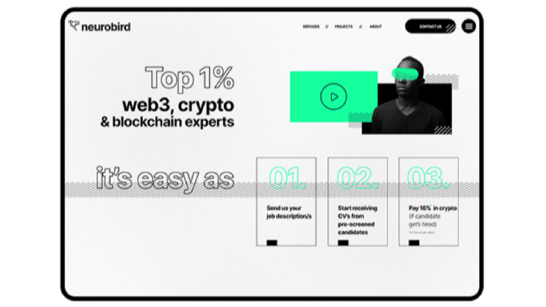 Web3 & Blockchain Landing Page UI/UX Tasarımı