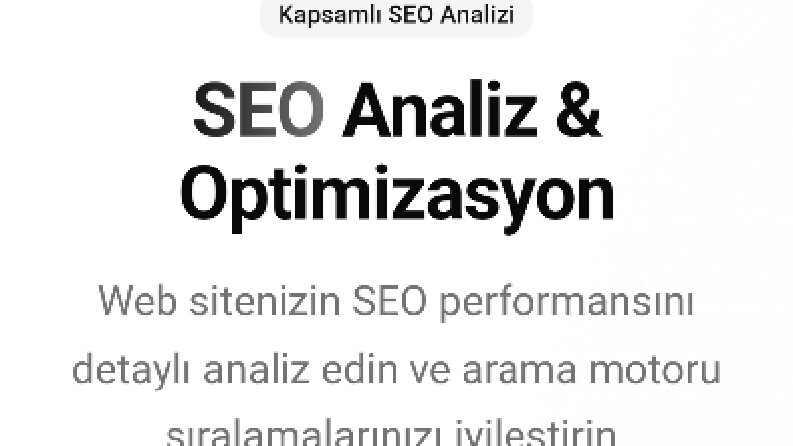 Web Sitenizin Detaylı Seo Raporunu Hazırlıyorum
