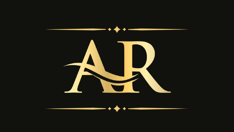 Premium Gold Monogram Logo Tasarımı | "AR" harf kombinasyonu