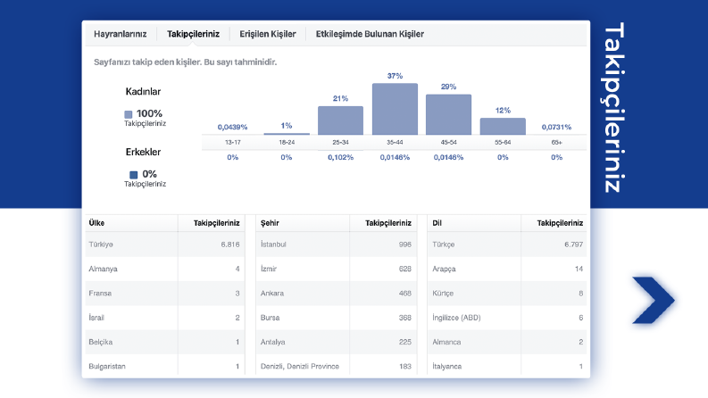 Facebook Sayfasının Takipçi İstatistiği