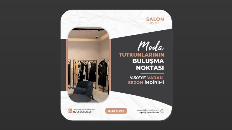 Salon Butik Reklam Tasarımı
