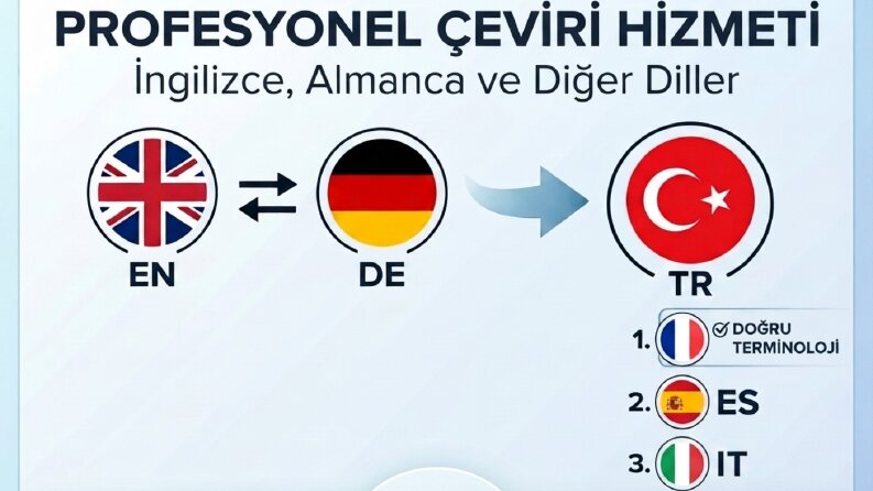 İngilizce ve Almanca başta olmak üzere profesyonel çeviri
