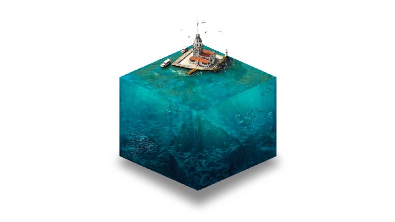 İstanbul, Kız Kulesi - 3D Mini Dünya 