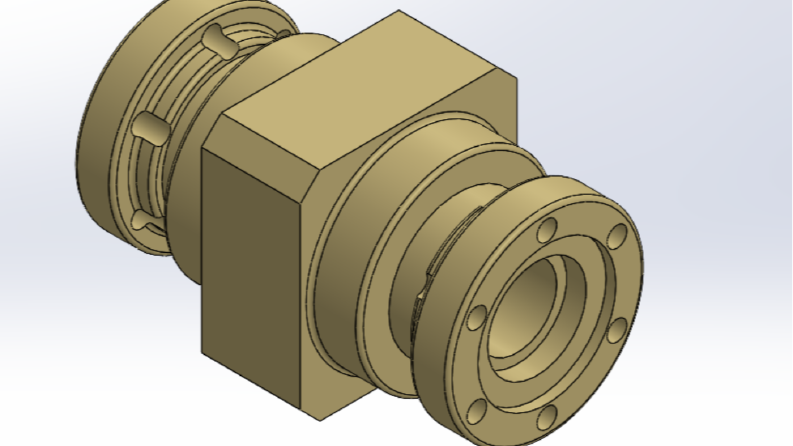 Flanşlı Mekanik Kaplin-3D Model ve Teknik Çizimi