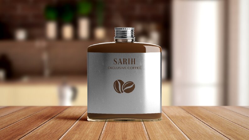 Sarih Coffee Brand şişe tasarımı