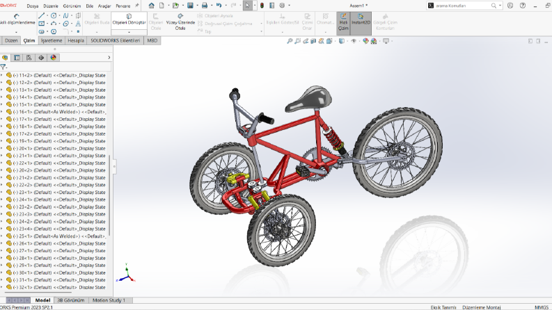 solidworks-parça,montaj ve teknik resim