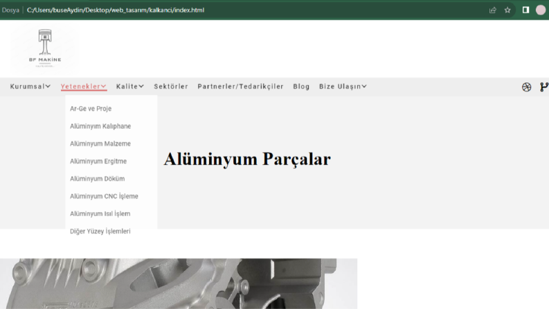 Kalkanci Web Site - Konsept Site Tasarımı