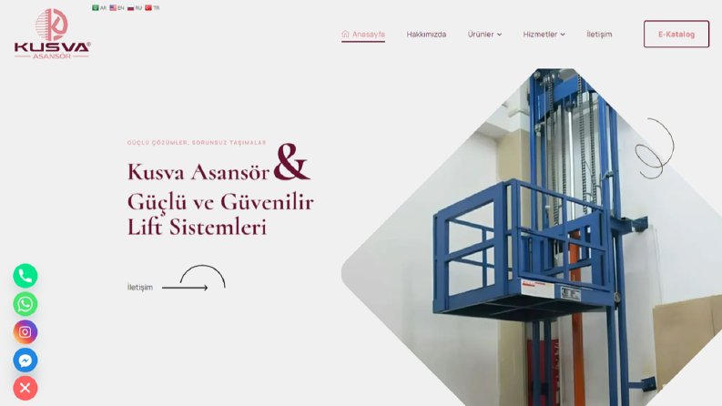 Kusva Asansör: Web Sitesi Tasarımı ve Geliştirmesi